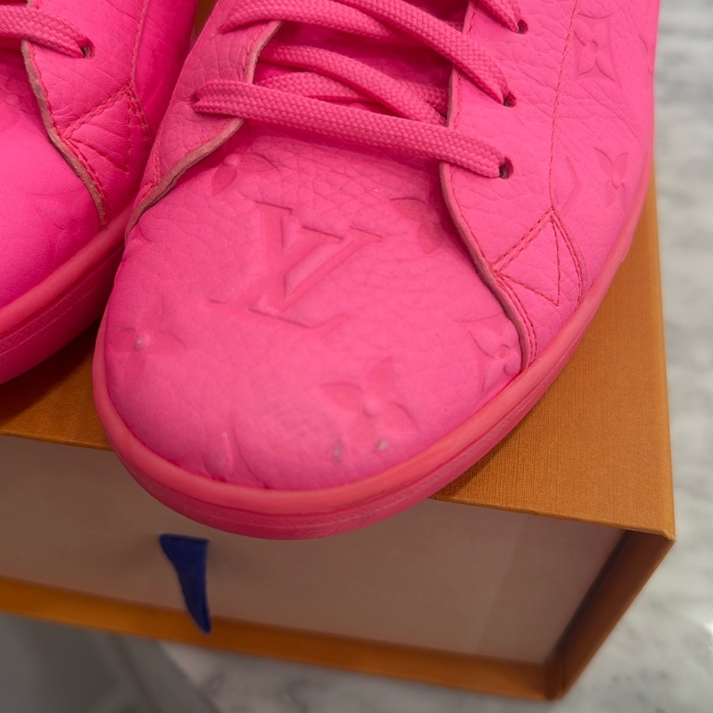 Louis Vuitton Men’s hot Pink Sneakers - Picture 7 of 9